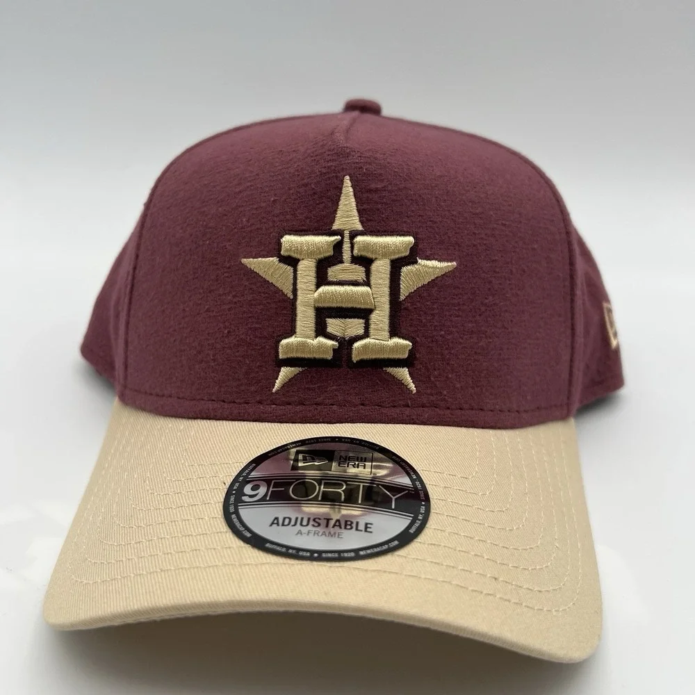 New Era Houston Astros Moleskin 2‎ Tone A-Frame 9Forty Adjustable Snapback Hat
